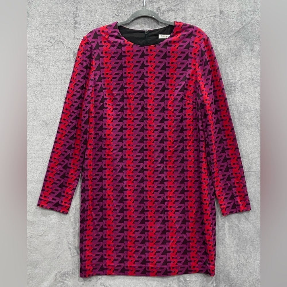 Trina Turk Greer Mini Dress Women’s Size 10 Red And Purple New With Tags